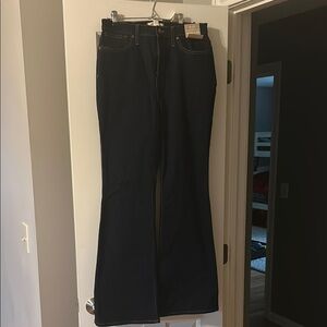 Madewell Black Wide Leg Flare Jeans